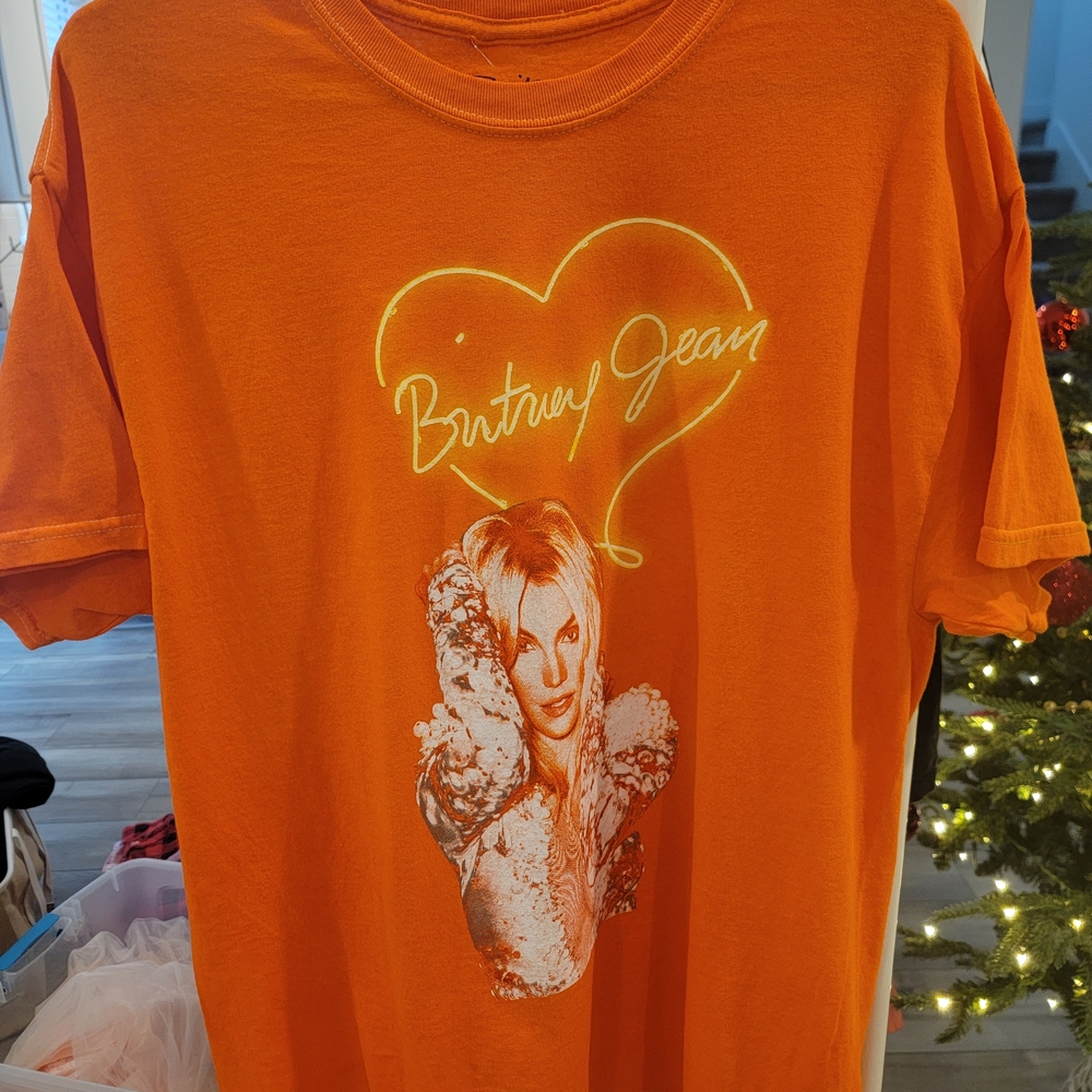 NWT Britney Spears Orange (Vibrant) Graphic T-Shirt
